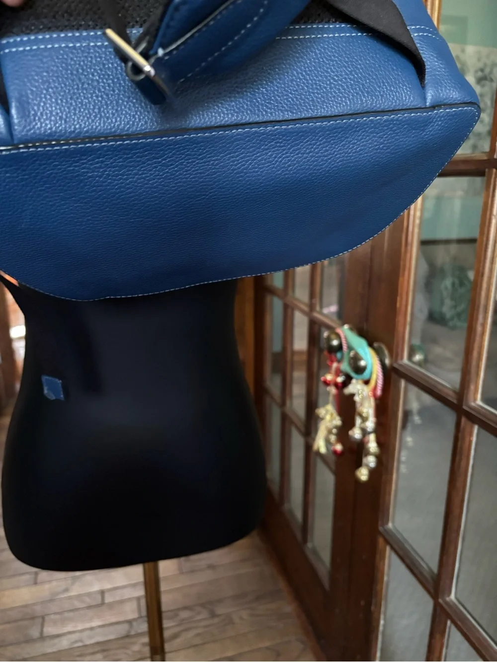 Coach Blue Pebbled Leather Men's Backpack